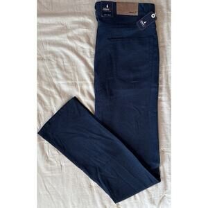 NWT Johnnie O Pants Mens 30x34 Blue Golf Chino 5 Pocket Stretch Casual Preppy